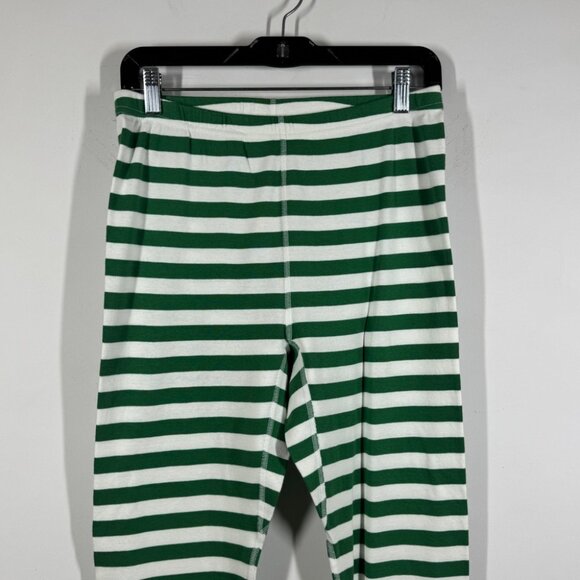 Hanna Andersson Green Stripe Pajama Set Size L Organic Cotton Comfy Sleepwear - Picture 10 of 15
